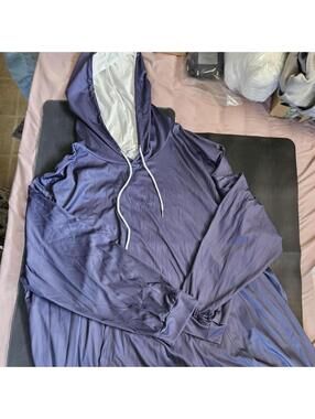 Men's Navy and Purple Hoody